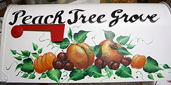 Fruit with Peaches Mailbox