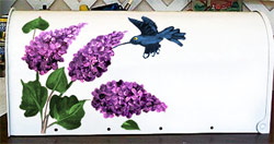 Hummingbird & Lilacs Mailbox