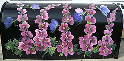Pink Delphiniums Mailbox